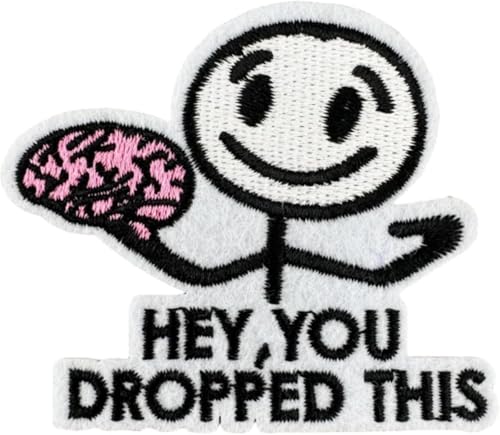 HEY YOU DROPPED THIS Écusson brodé amusant - Écusson tactique - À repasser - Pour sacs à dos tactiques, chapeaux, sacs à déjeuner, gilets, vestes