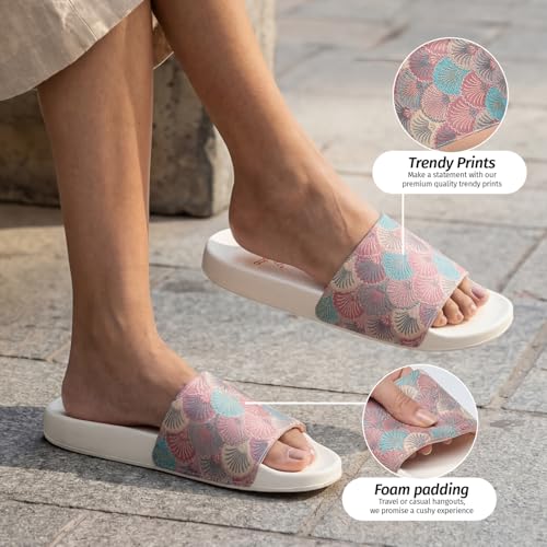 Image of YOHO Tropica Printed Comfortable Women Slides | Stylish Rainy Footwear & Waterproof Monsoon Sandals | Soft Inner Lining On Strap