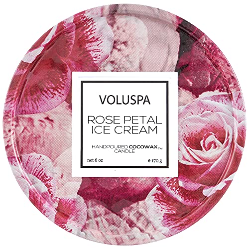 Voluspa Rose Petal Ice Cream tin Candle