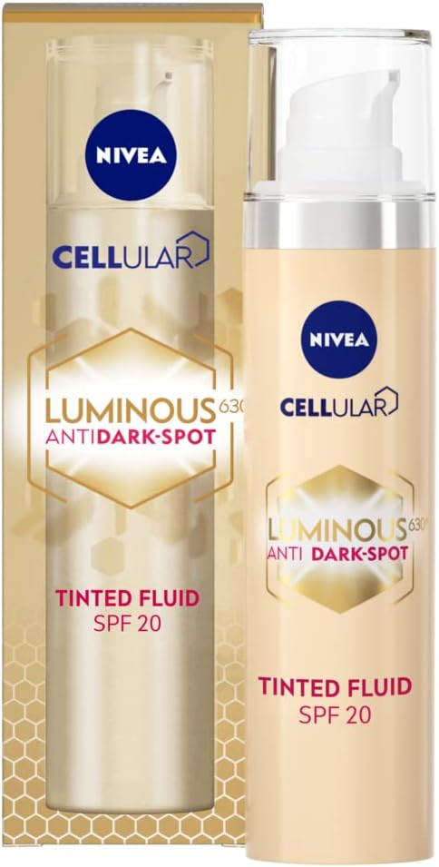 Cellular LUMINOUS 630 Anti-Dark Spot Tinted Fluid SPF 20 Double Corrector (40ml), Correcting Dark Spot Cream, Facial Concealer for Luminous Skin