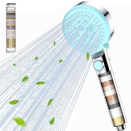 Gritin Duschkopf Handbrause mit 5 Strahlarten