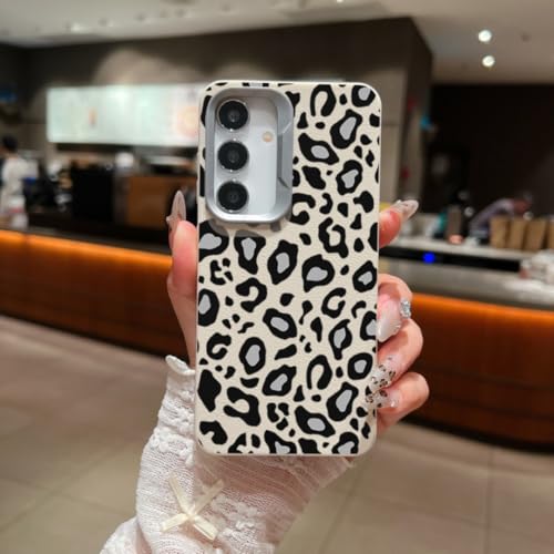 Coque Samsung S24 FE anti-chocs imprimé léopard en silicone TPU