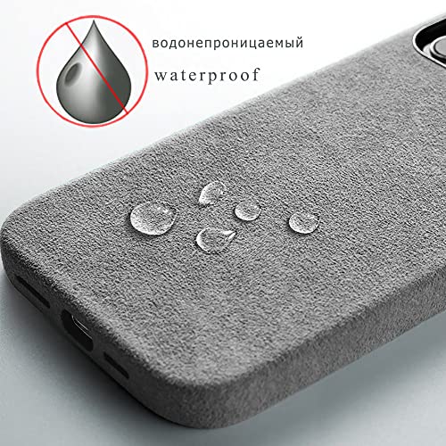 Housses de protection pour iPhone 13 Pro Max : étui cuir antichoc de luxe gris pour 13mini - 5