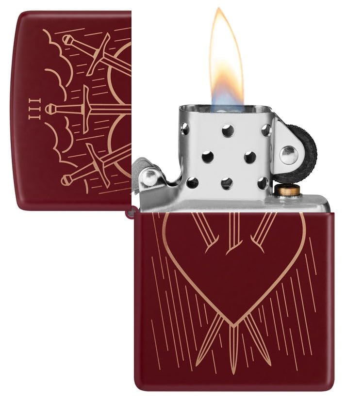 Encendedor Zippo Personalizado Three of Swords miniatura 6