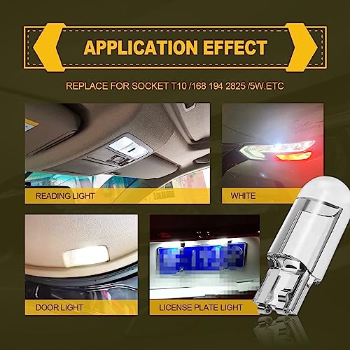 30 Piezas Bombillas LED para Auto 194 6000K T10 Blanco miniatura 7