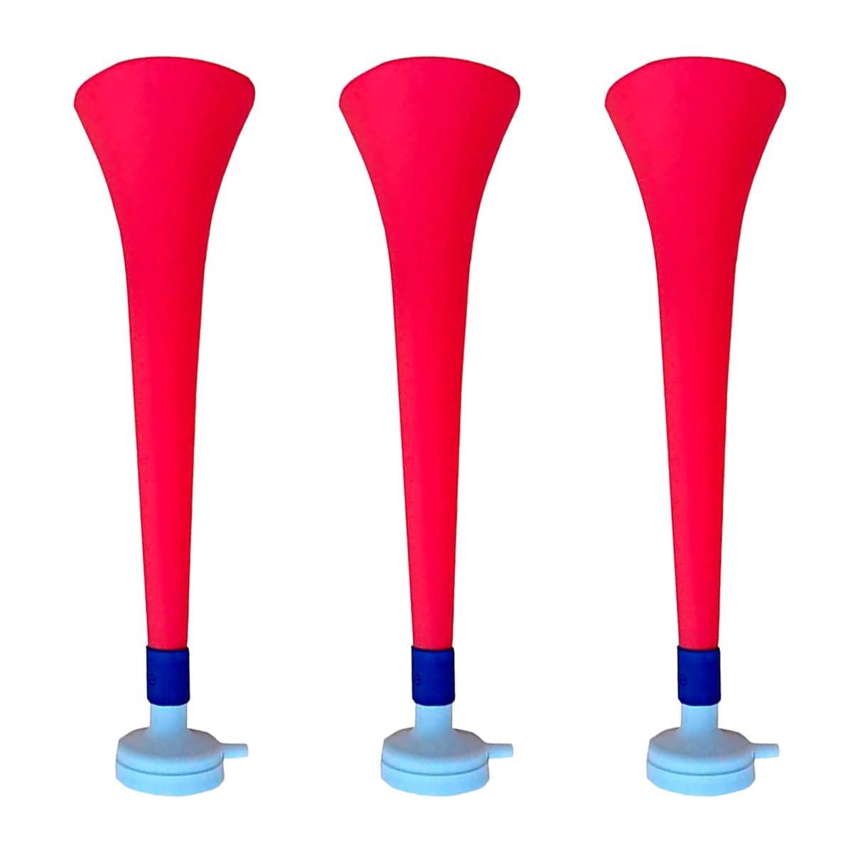 FUN FAN LINE - Pack 3 Vuvuzelas de Plástico Resistente. Trompetas de Animación para Fútbol, Eventos Deportivos y Fiestas. Bocina Ruido Extremo 120 DB. Cotillón para Aficionados — view 13