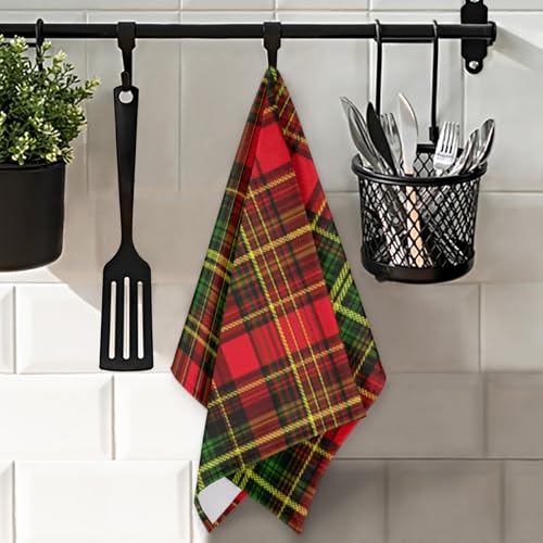 Torchons de cuisine absorbants linge de maison microfibre rouge