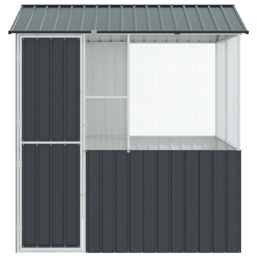 Vogelkäfig Anthrazit 215 x 209 x 230 cm Verzinkter Stahl,Tier- & Haustierbedarf,Haustierbedarf,Vogelbedarf,Vogelkäfige & -ständer,Anthrazit,73 kg-3325170