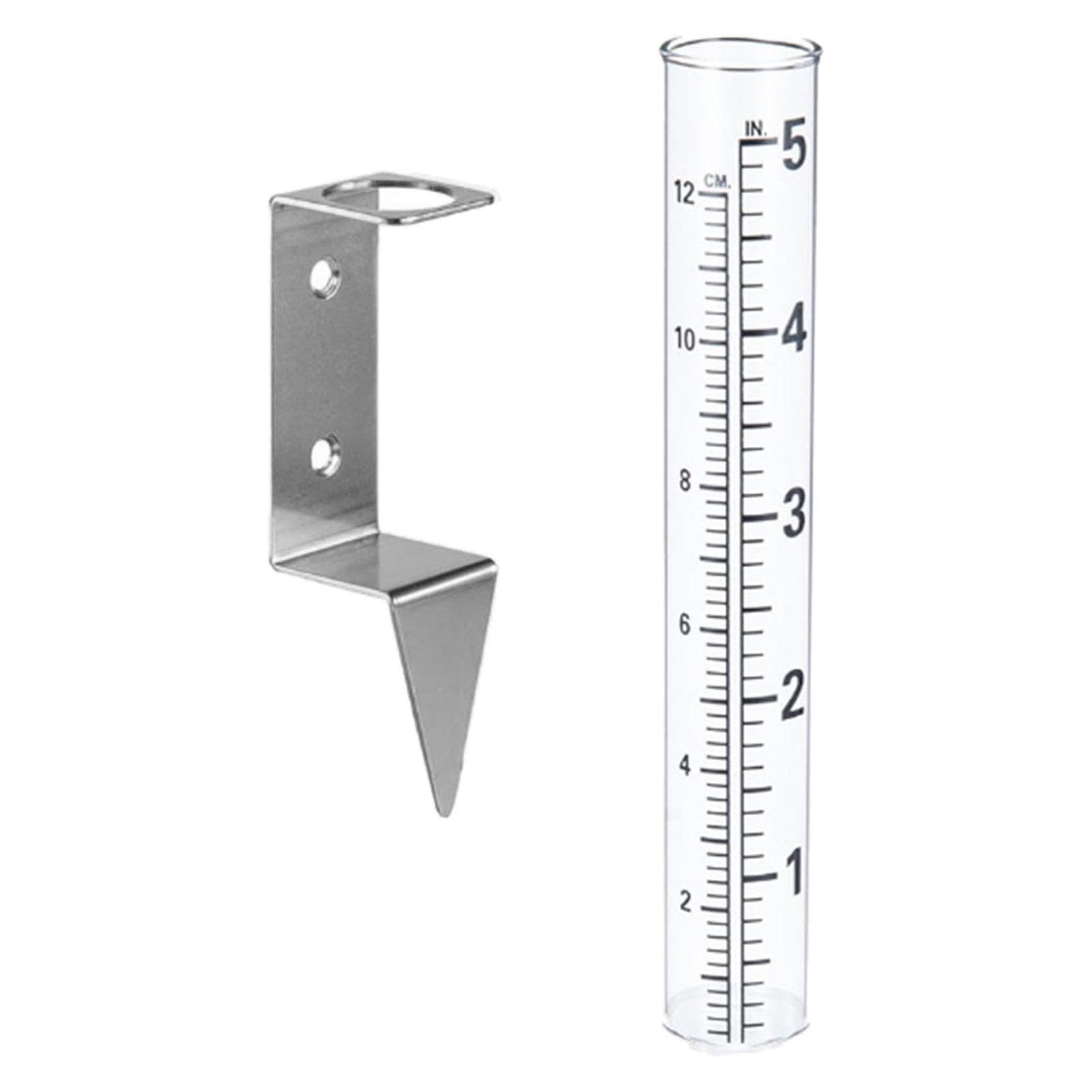 ATORSE® Rain Gauge with Stake Glass Tube Rain Measure Gauge for Landscape Fence Yard-picture-15