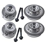 FEIDKS 4PCS Intake Exhaust Timing Camshaft Sprocket VVT Cam Phaser 4Pcs Compatible with F150 Mustang Explorer Taurus,Lincoln MKS MKX MKZ 3.5L 3.7L OE# AT4Z-6C525-B AT4Z-6256-B