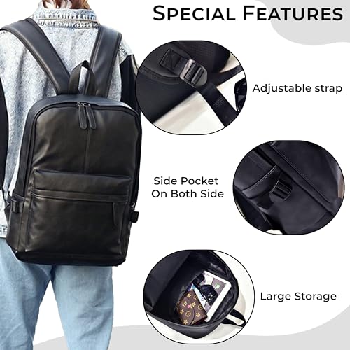 Image of Kraptick Multi-functional Backpack-Waterproof Laptop Backpack, Office Bag with PU Leather Design, Professional Bag for Laptops and Work, Durable and Stylish Bags for Travel