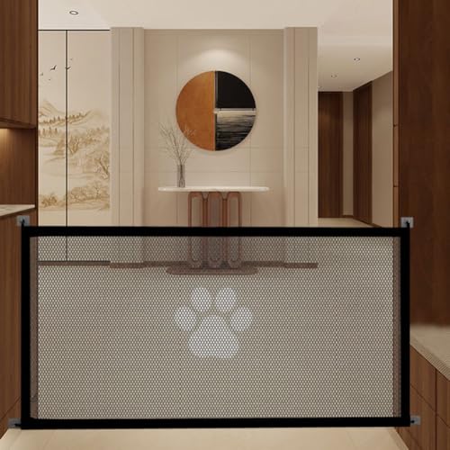 Treppenschutzgitter Hund, Türschutzgitter Baby, Kinderschutzgitter, Treppenschutzgitter & Türschutzgitter Ohne Bohren für Babys, Hunde & Katzen, 180 * 78CM, Schwarz