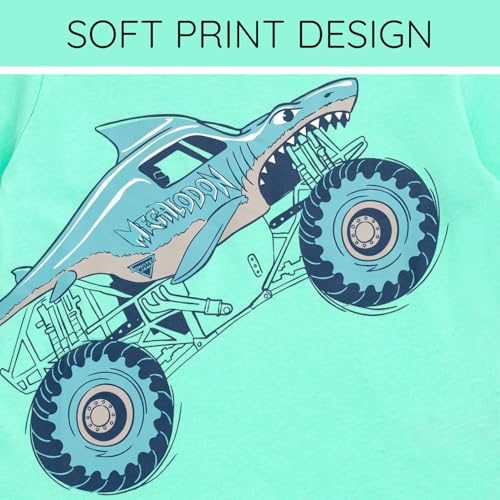 monster jam t-shirt toddler to little kid grave digger el toro loco megalodon