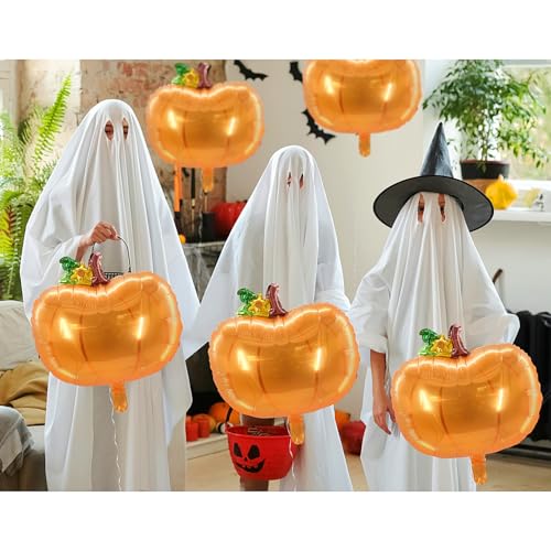 Image of Pumpkin Balloon Thanksgiving Balloons Pumpkin Foil Balloons for Autumn Harvest Thanksgiving Themed Party Decoration Supplier, Birthday Party Balloons Sets 3Pcs