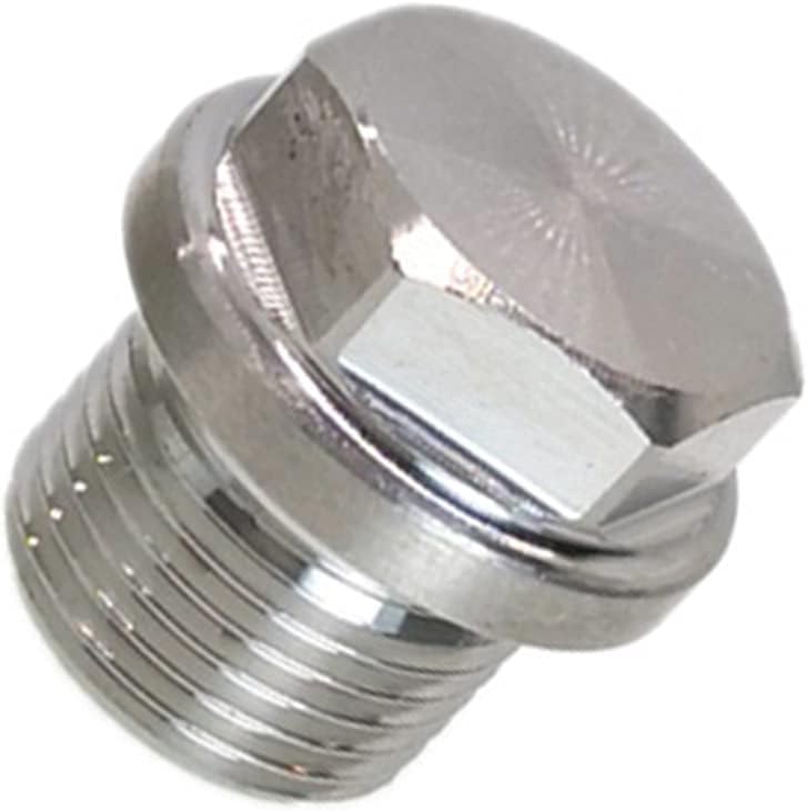Brass Blanking Stop Caps, 4PCS Pipe Fitting Connector M8 /M30 Metric Male Thread 304 Stainless Steel Hex Head End Cap(M27x1.5)