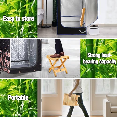 Bamboo Sauna Chair, Portable Steam Sauna Chair Indoor, Steam Sauna Seat - Image 5