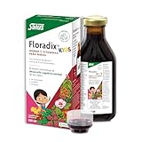 Salus - Floradix Kids Suplemento de Hierro, Botella de 250 ml, Reduce el Cansancio y la Fatiga, Apoya el Desarrollo Mental y la Función Cognitiva - Contiene Vitaminas B1,B2,B6,B12,C y Niacina