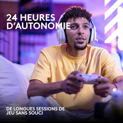Logitech G Astro A50 X LIGHTSPEED, casque gaming sans fil + station d’accueil, PRO-G GRAPHENE,PLAYSYNC, Xbox Series X|S, PS5, PC,Nintendo Switch/Switch 2, Bluetooth,dispositif de relais HDMI 2.1-Blanc