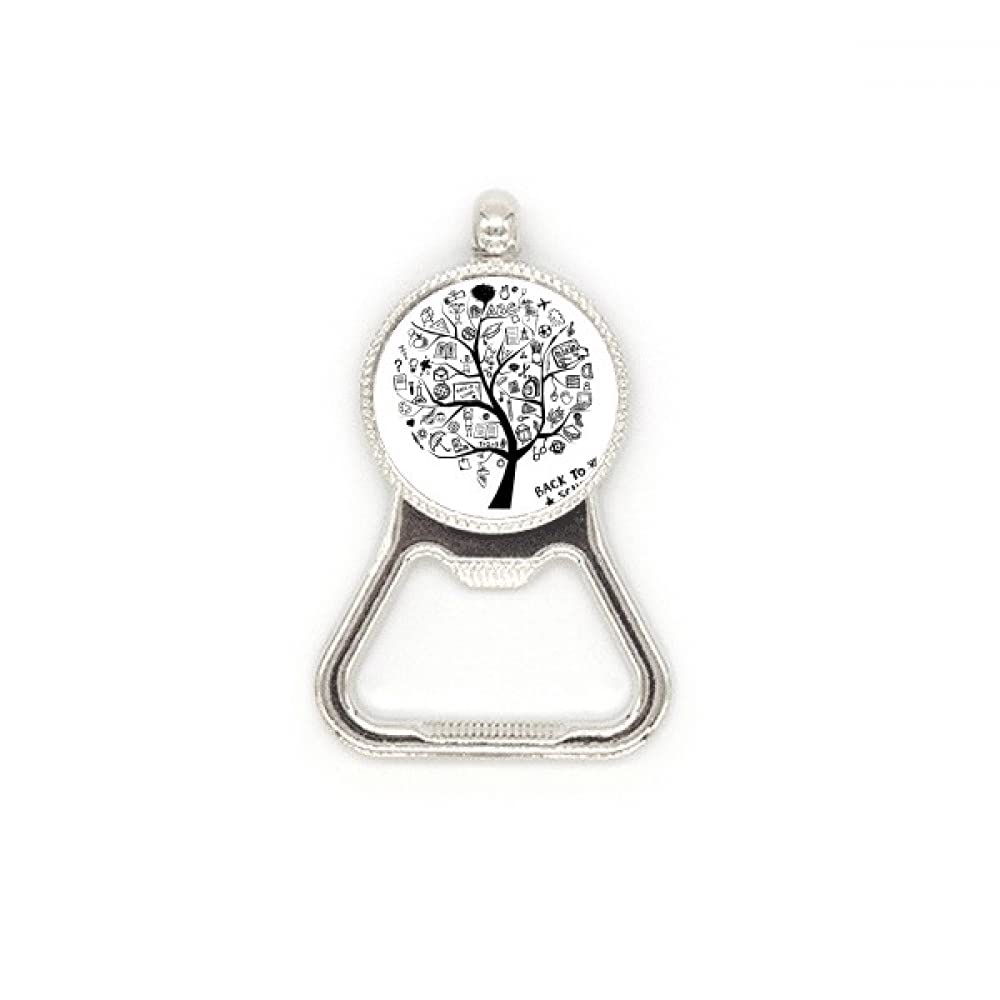 Décapsuleur en acier inoxydable motif graffiti arbre idée cadeau originale
