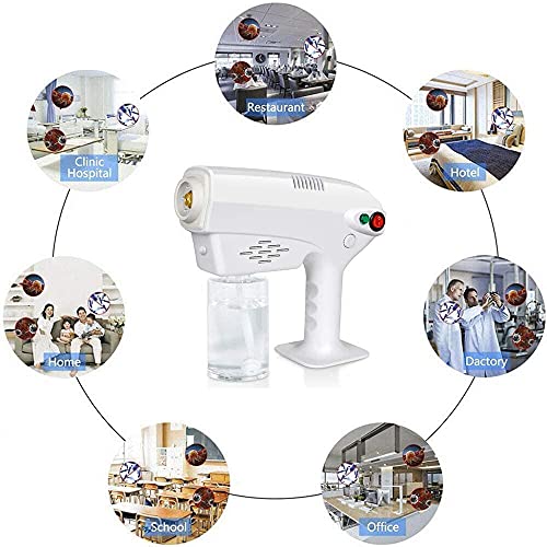 TOPNIU Draagbare desinfectie spuitpistool blauw licht Nano stoomspuitpistool, 500ml elektrische sproeier, draadloze desinfectie sterilisatie spuitbus voor buiten/binnen - Image 8