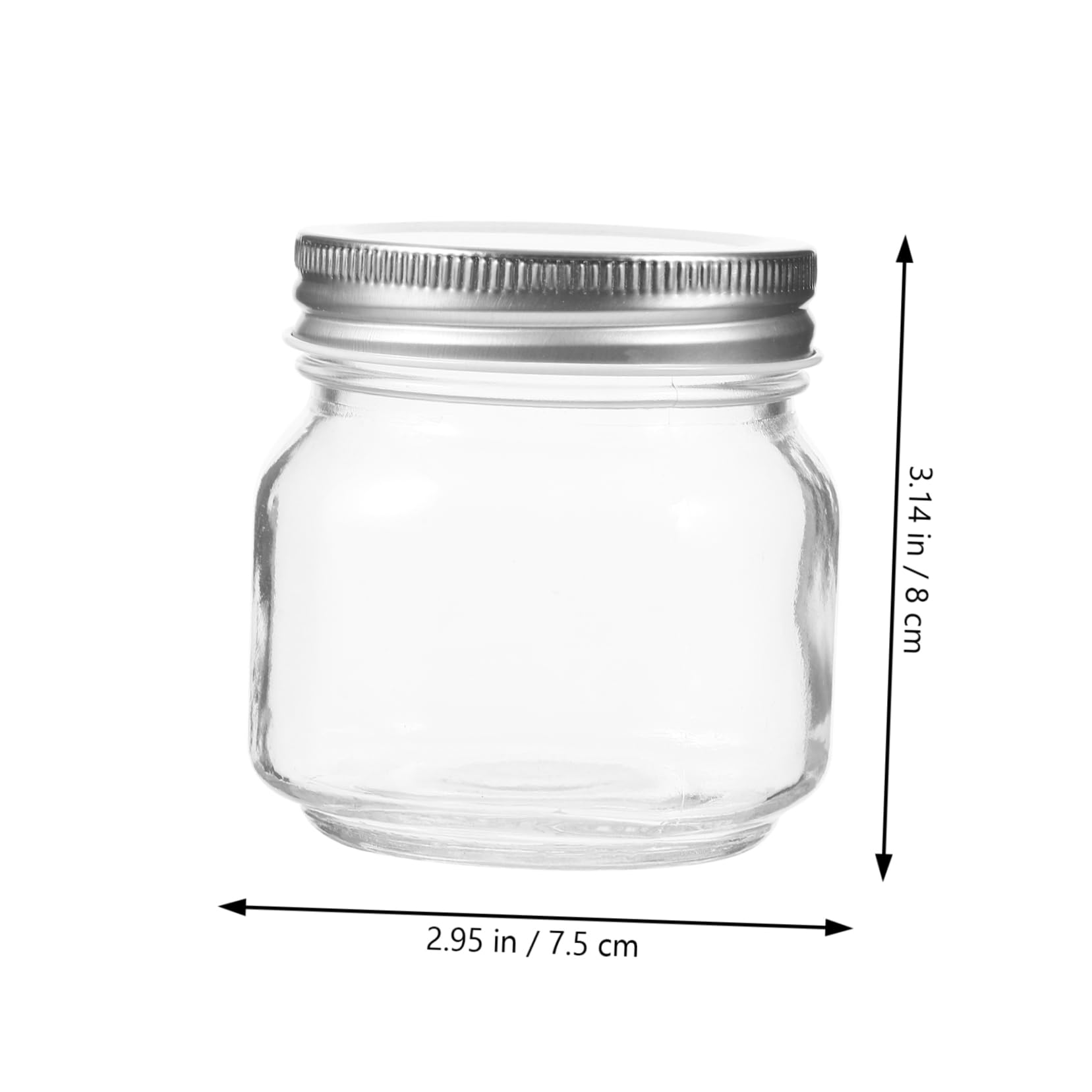 Barattoli Vetro per Conserve 3 Pezzi 250ml con Coperchio