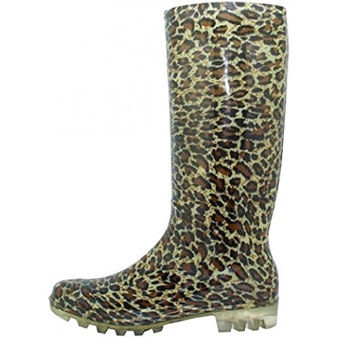 Shoes8teen Womens Basic Rain Boots Leopard 11 Cover