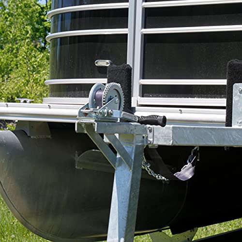 Enforcer - Strap Replacement - 2\" X20\' Strap & Galvanized Hook with Loop End - 4500Lbs Breaking Strength - Winch Marine Strap for Boats, Pontoon, Trailer, Wave Runner, Towing, ATV, Towing