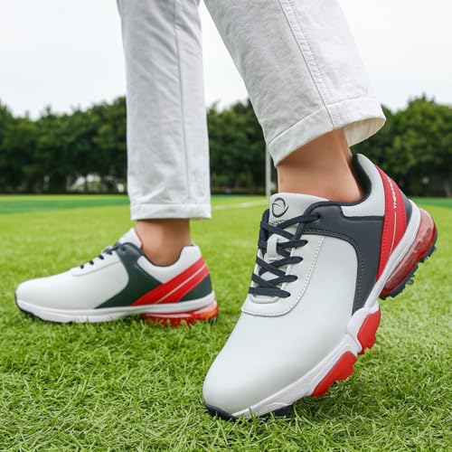 Image of Spikes Golf Shoes Men Training Golf Sneakers Comfortable Walking Footwears for Golfers