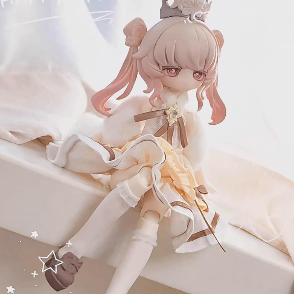niannyyhouse Blind Box Figurines 1/8 BJD Moonlight Fairy Tale Series, Ball Jointed Doll with Clothes, Action Figure Collectable (4PCs)