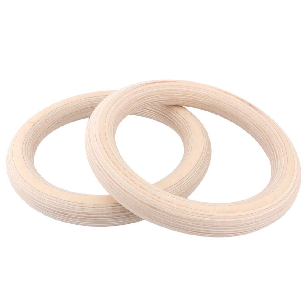 Anello di Ginnastica Anelli per la ginnastica in legno di betulla di betulla 1 paio per l'anello per la formazione della forza di fitness della casa.2,8 cm * cinghie regolabili da 4,5 m per facoltativ