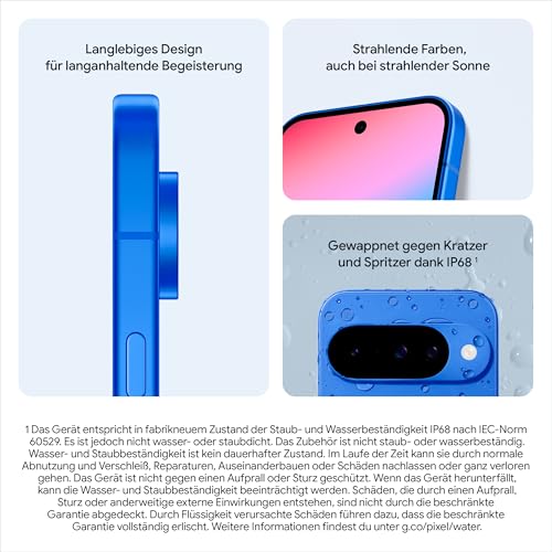 Google Pixel 10 – Android-Smartphone ohne SIM-Lock, mit Gemini, innovativer Dreifach-Rückkamera, mehr als 24 Stunden Akkulaufzeit und 6,3 Zoll großem Actua-Display – Indigoblau, 256GB – Bild 6