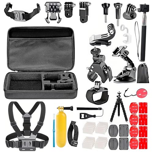 Alogy 58in1 Action Kamera Zubehör Set, Kompatibel mit GoPro Hero 12 11 10 9, DJI OSMO 4 3 2, Insta360 X3 X2 GO 3, SJCAM DBPOWER AKASO VicTsing APEMAN WiMiUS QUMOX Lightdow Campark Sony Sports DV Alogy 58in1 Action Kamera Zubehör Set, Kompatibel mit GoPro Hero 12 11 10 9, DJI OSMO 4 3 2, Insta360 X3 X2 GO 3, SJCAM DBPOWER AKASO VicTsing APEMAN WiMiUS QUMOX Lightdow Campark Sony Sports DV
