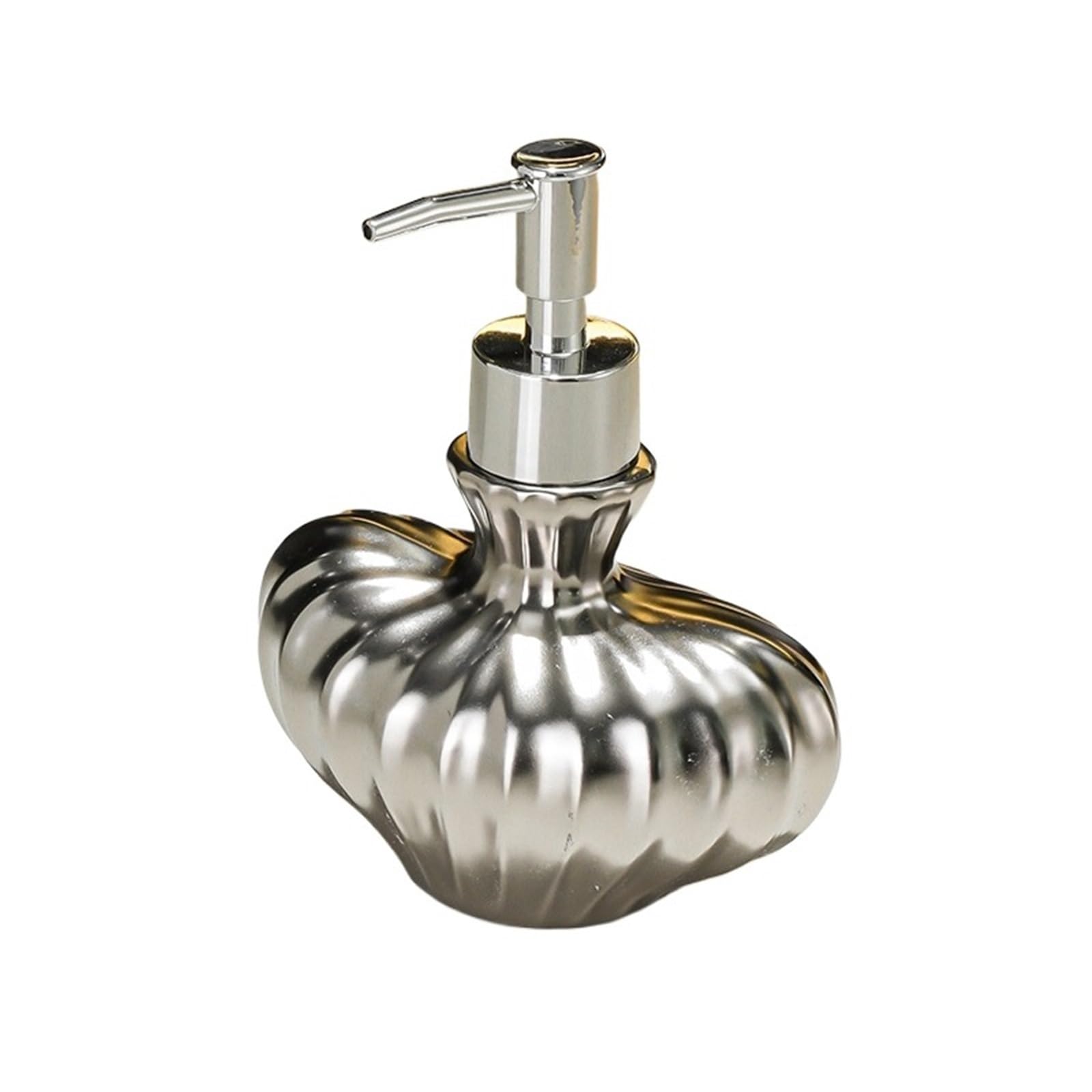 ZTHYSHOZ Soap Dispenser Luxury Ceramic Soap Dispenser, Household Vanity Lotion, 250ml(Silver)