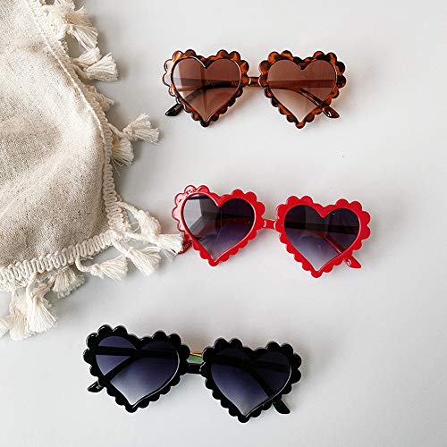 BULINGNA Kids Toddler Baby Girl Boy Heart Shaped Anti-UV Sunglasses, Eyewear Glasses for Party Photography Outdoor Beach 1-8T3
