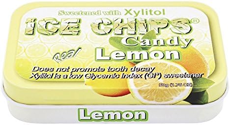 Hand Crafted Candy Tin Lemon Ice Chips Candy 1.76 oz Candy
