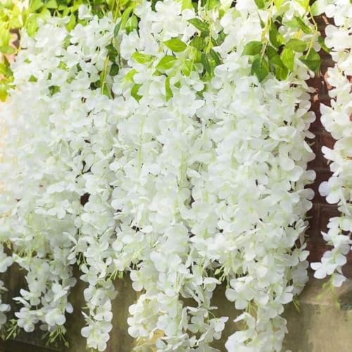 SATYAM KRAFT 6 Pcs (43.2 inch) Artificial Wisteria Vine Garland | Long Silk...