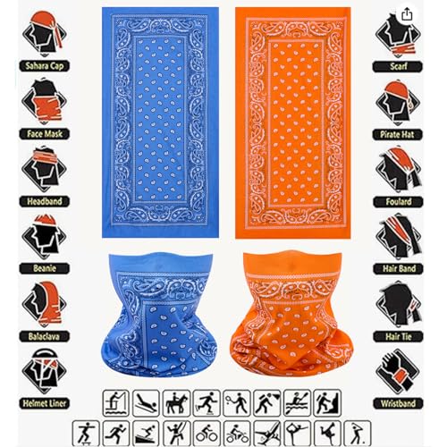 Image of Face Mask Multi Bandana Neck Gaiter Seamless Magic Headband Outdoor Face Scarf for Dust Wind and UV Resistance