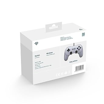 8BitDo Pro 2 Wired Controller for Switch, Windows, Steam Deck & Raspberry Pi (Gray Edition)