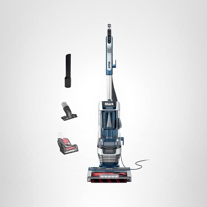 Shark Upright Vacuum, Stratos with DuoClean PowerFins, HairPro, Powered Lift-Away, Self-Cleaning Brushroll, & Odor Neutralizer Technology, Navy, AZ3002
