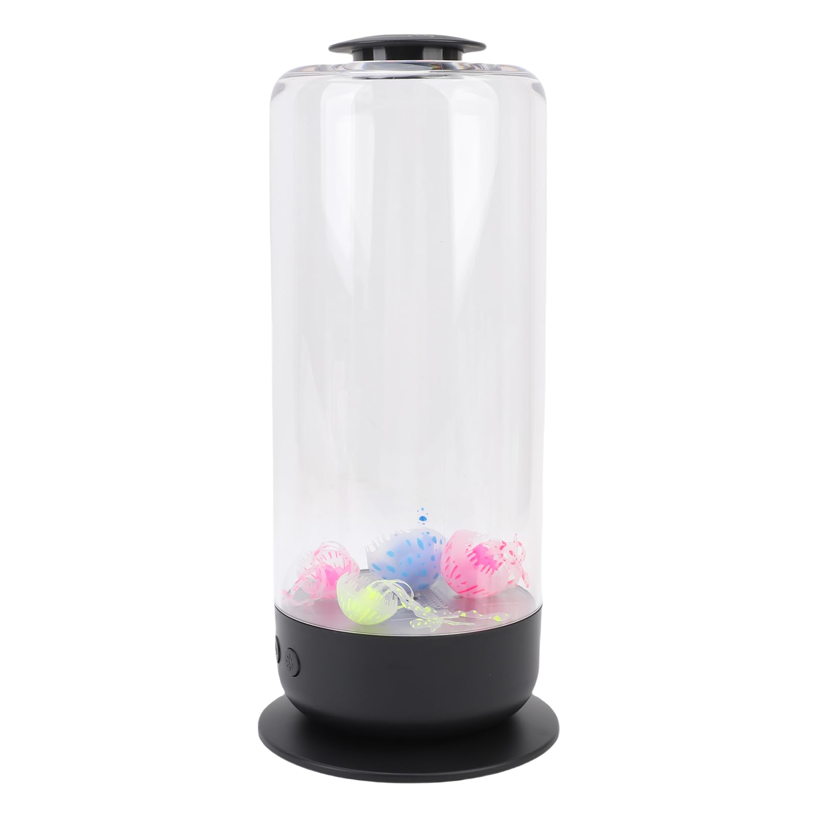 Cryfokt Nowoczesna Lampa LED z 3 Prędkościami Przepływu Wody, Lampka Nocna Poprawiająca Nastrój do Wystroju Domu (BLACK)