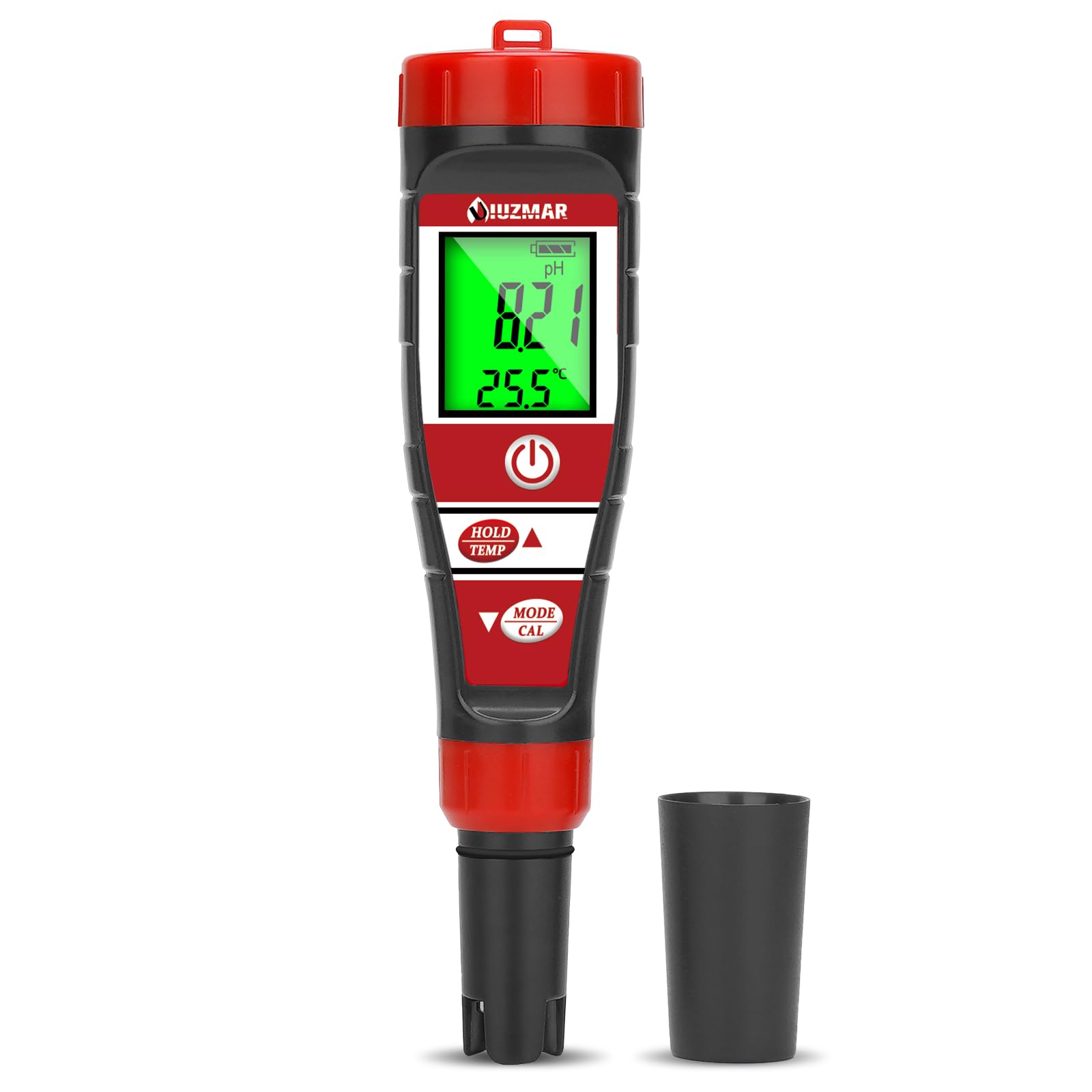 UIUZMAR pH Mètre pour L'eau 4 en 1 pH EC TDS Temp Mètre pour Piscine Aquarium Hydroponique Testeur d'eau PPM et EC pH Testeur Numérique de Piscine de Haute Précision pH Mètre pour Eau Potable