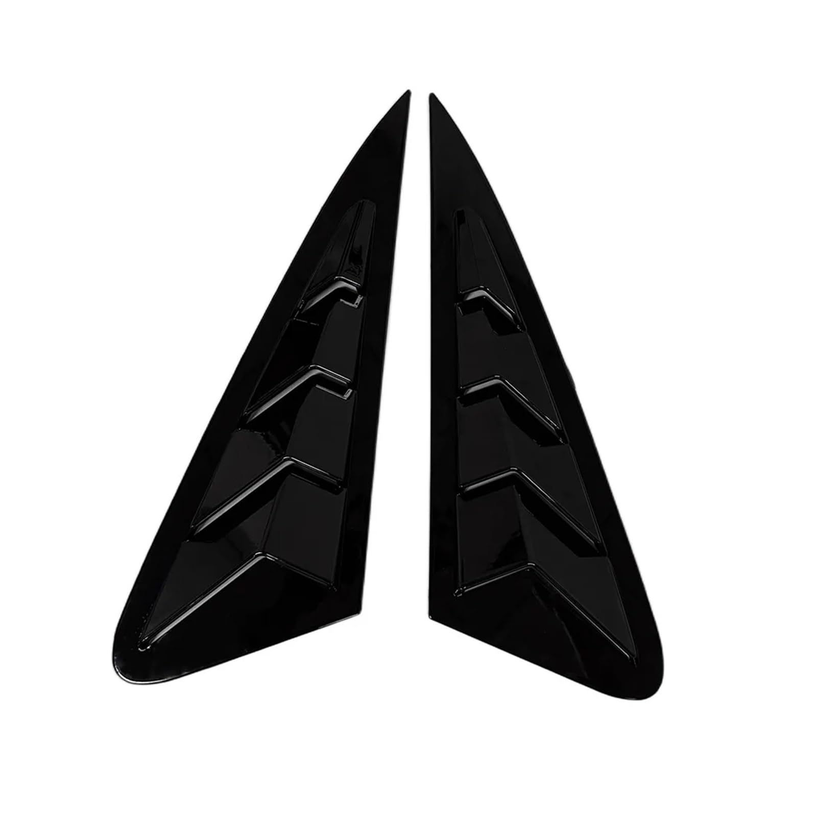 Compatible for Audi A1 2011-2018 Car Rear Window Louver Shutter Cover Side Vent Trim Sticker Scoop Exterior(Gloss Black)