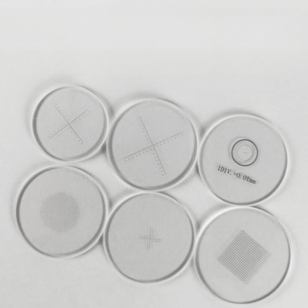 Płytka ze skalą mikrometryczną do okularu mikroskopu o wysokiej rozdzielczości - Precyzyjna linijka kalibracyjna - 1 szt(Cross line (diameter 24mm))