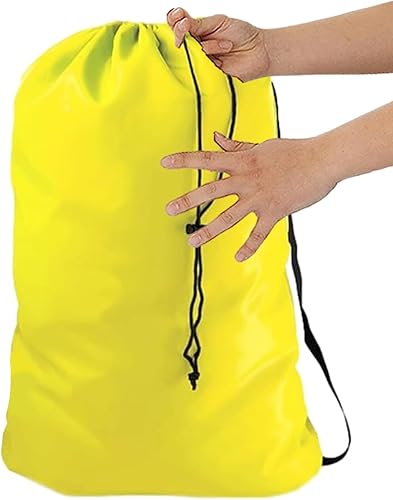 Miniatura 9 de Bolsa de lavandería resistente con correa para el hombro y cordón de bloqueo, resistente al desgarro, tamaño XL de 24 x 36 pulgadas, soporta 40