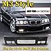 PENSUN M3 Style Front Bumper Body Kit+fog light Fit for 1992-1998 BMW E36 3Series Replacement ABS