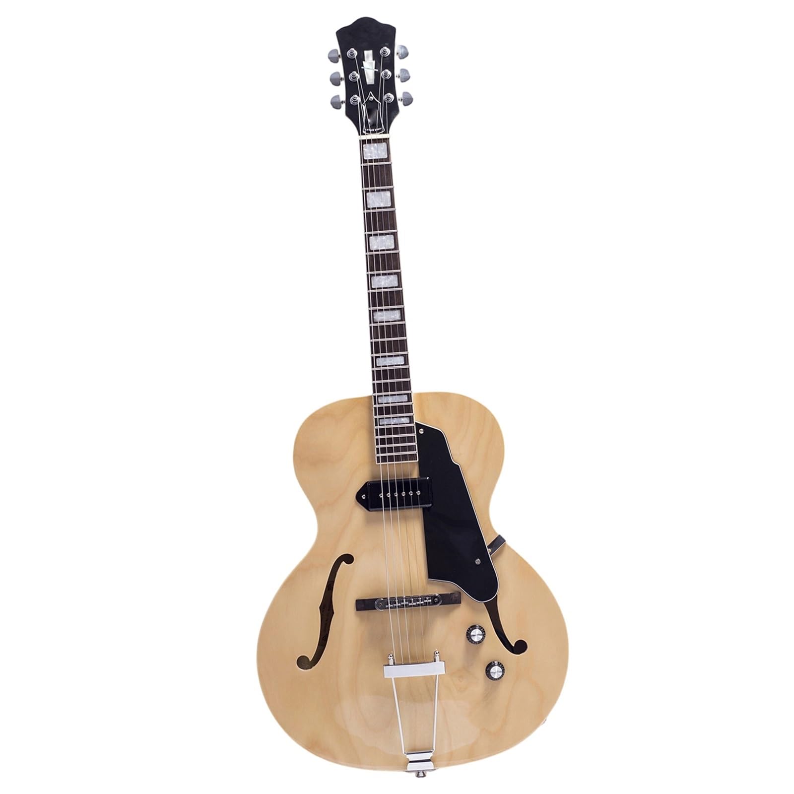 Standard Gitara Elektryczna Gitara Elektryczna Jazzowa Natural Hollow Body 6 Strunowa Dla Praworęcznych Profesjonalna Wydajność Trwała
