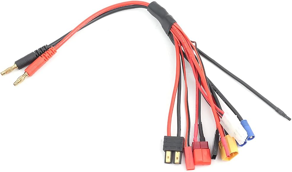 Lipo Battery Charger, Lipo Battery Charging Convert Cable, Rc Lipo Battery Charger Adapter Connector Splitter Cable 8-in-1 with Diverse Charging Options for IMAX B6 Charger