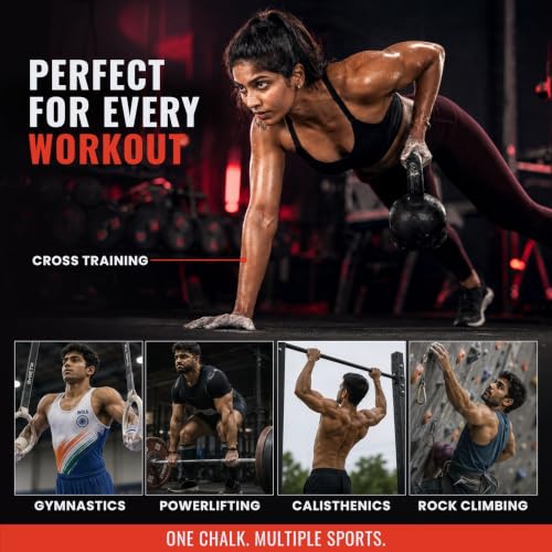 Image of Slovic Liquid Chalk for Gym [2 x 100 ML] | Chalk for Gym Hand Grip | Gym Chalk for Strong Grip in Weight Lifting | Gym Equipment for Barbell Rod Grip | Ideal for Workout, Gym, Rock Climbing & Crossfit