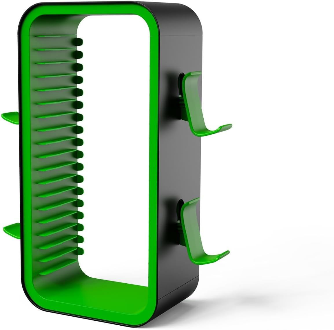 Modern Game Case Shelf, Black And Green