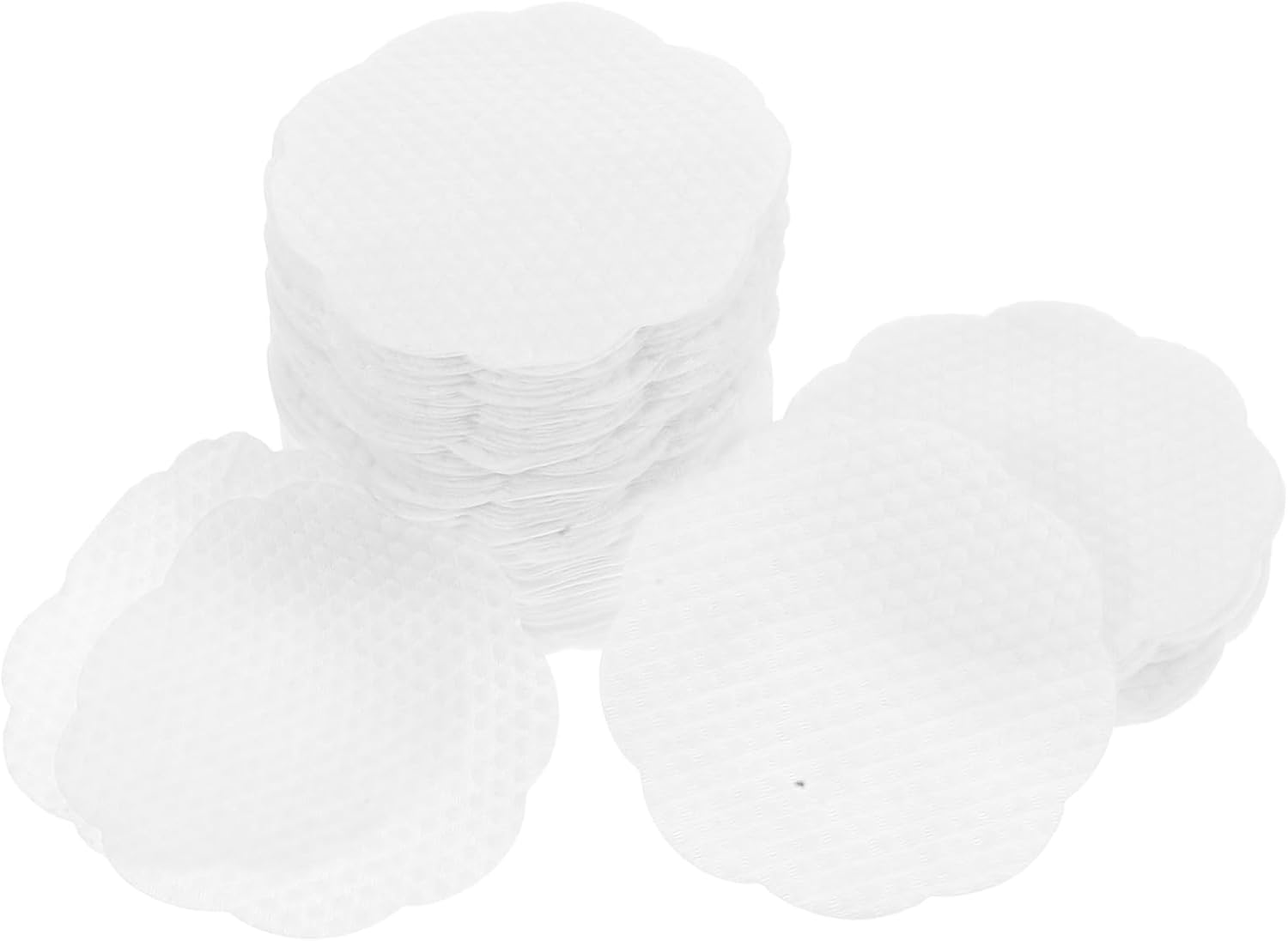 100pcs Flower Makeup Remover Pads with Pearl Texture Surface